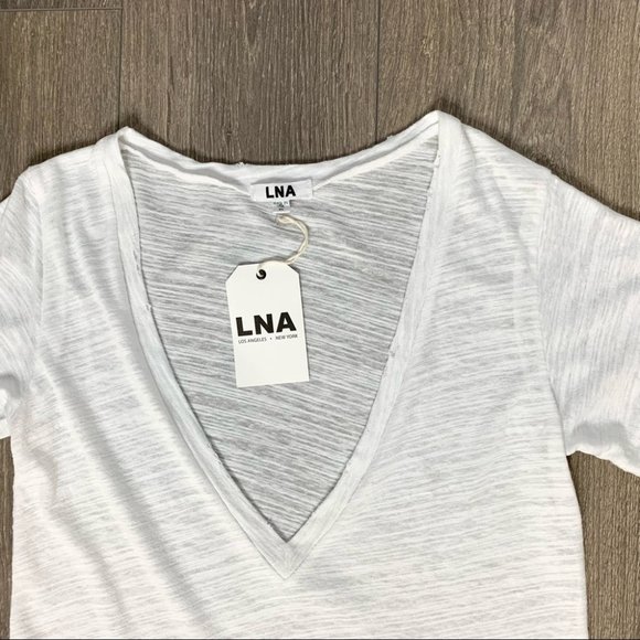 LNA Extreme V Tee T-Shirt White Size XS - Picture 3 of 10